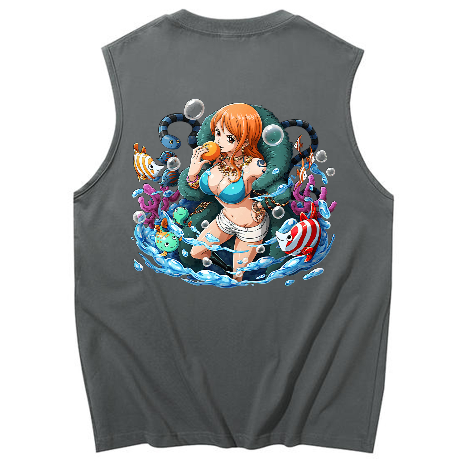 ワンピース ナミ ONE PIECE Nami コットン100％タンクトップ（背面プリント）